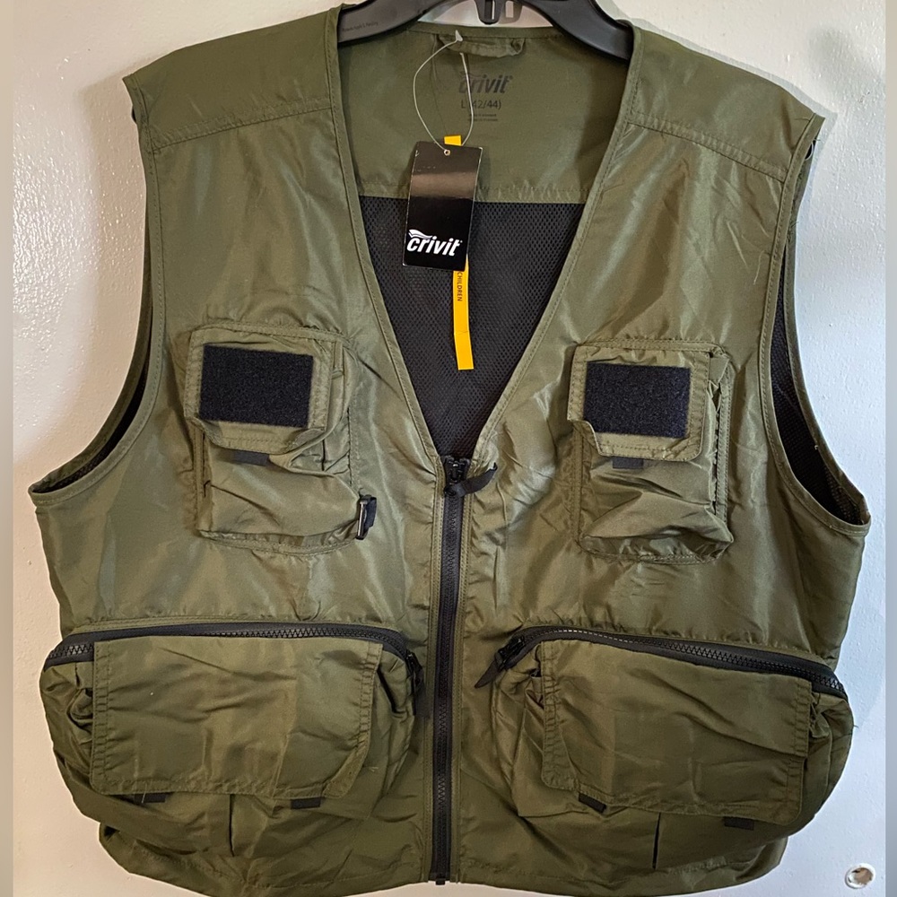 Crivit Army Green Utility Vest
